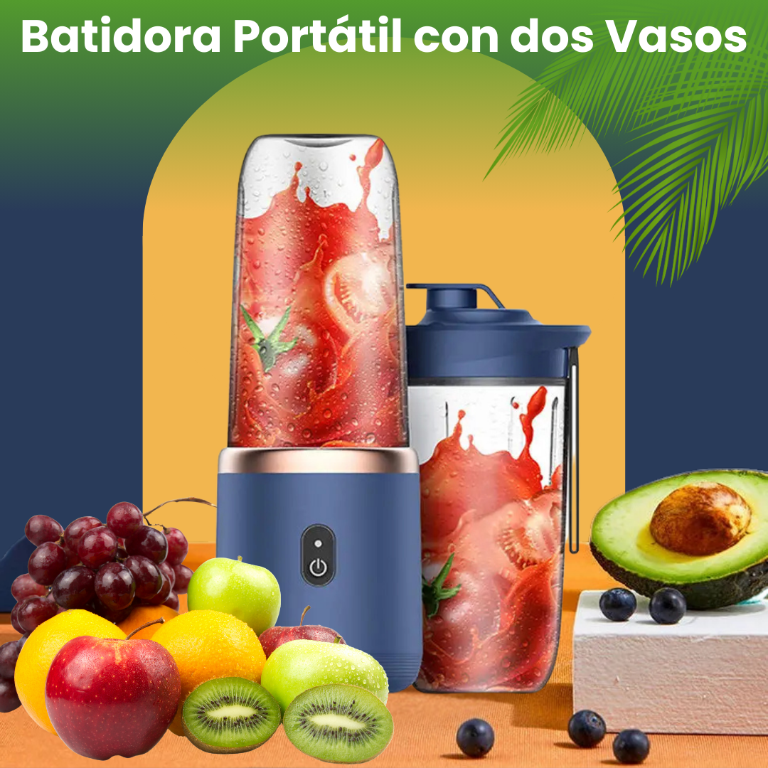 Batidora Portátil con Dos Vasos