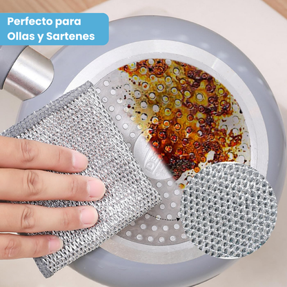 Paños de Acero Quita Grasa de DobleCapa