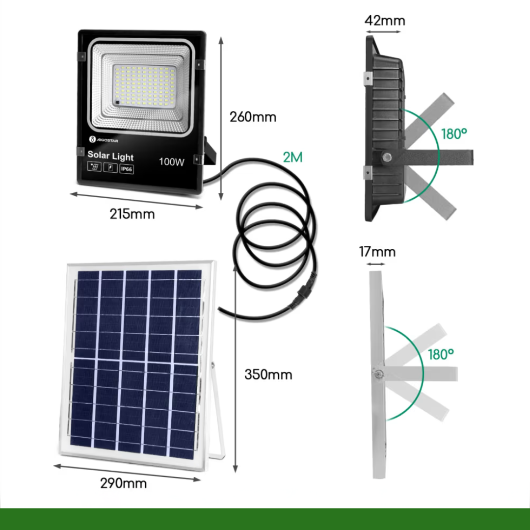 Foco Led con Panel Solar