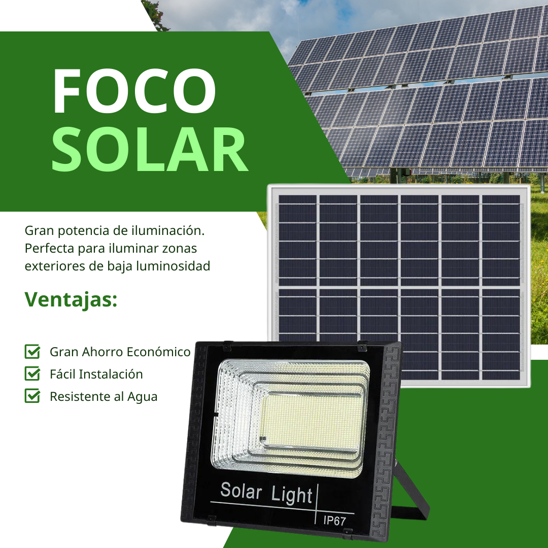 Foco Led con Panel Solar