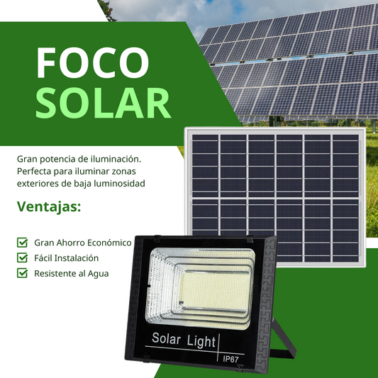 Foco Led con Panel Solar