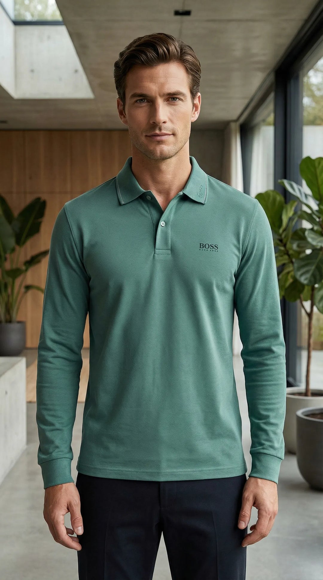 Long-Sleeve Polo Shirt