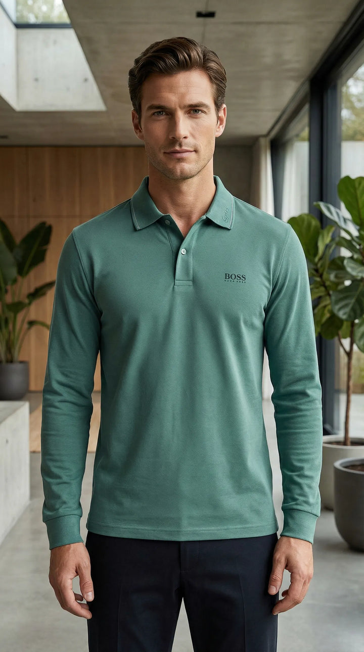 Long-Sleeve Polo Shirt