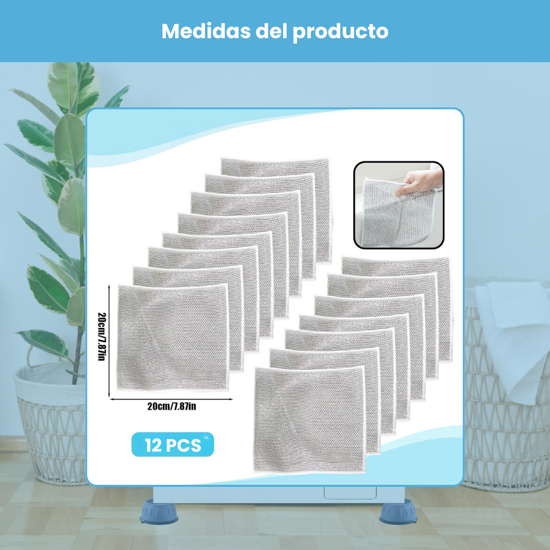 Paños de Acero Quita Grasa de DobleCapa