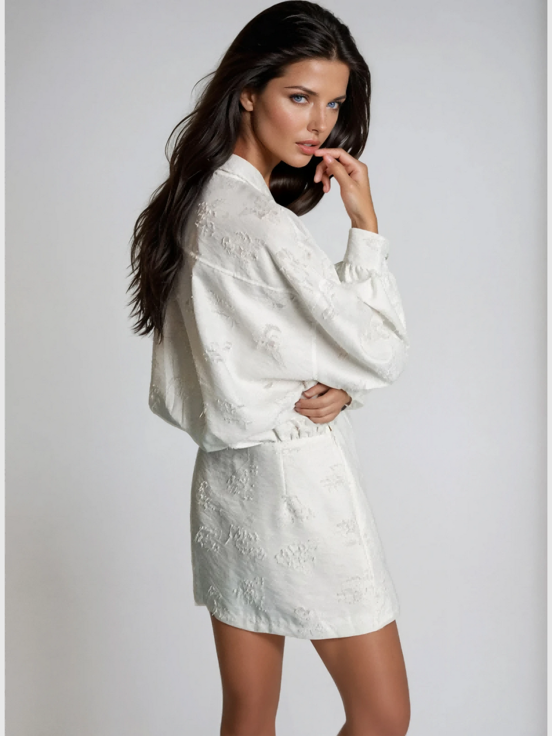 Katella Long Sleeve Bow Mini Dress