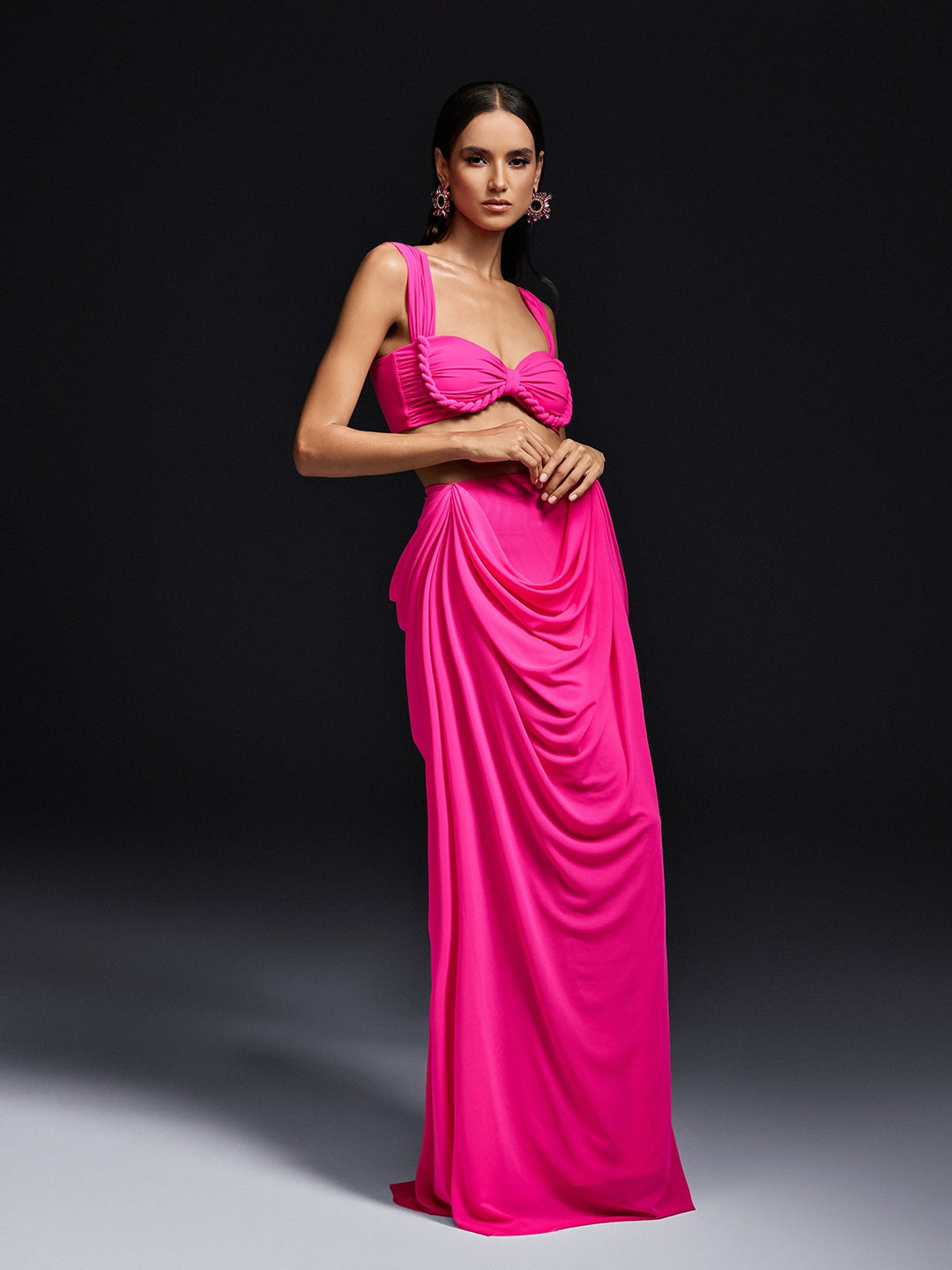 Zestaw marszczonej spódnicy bez rękawów Katriel