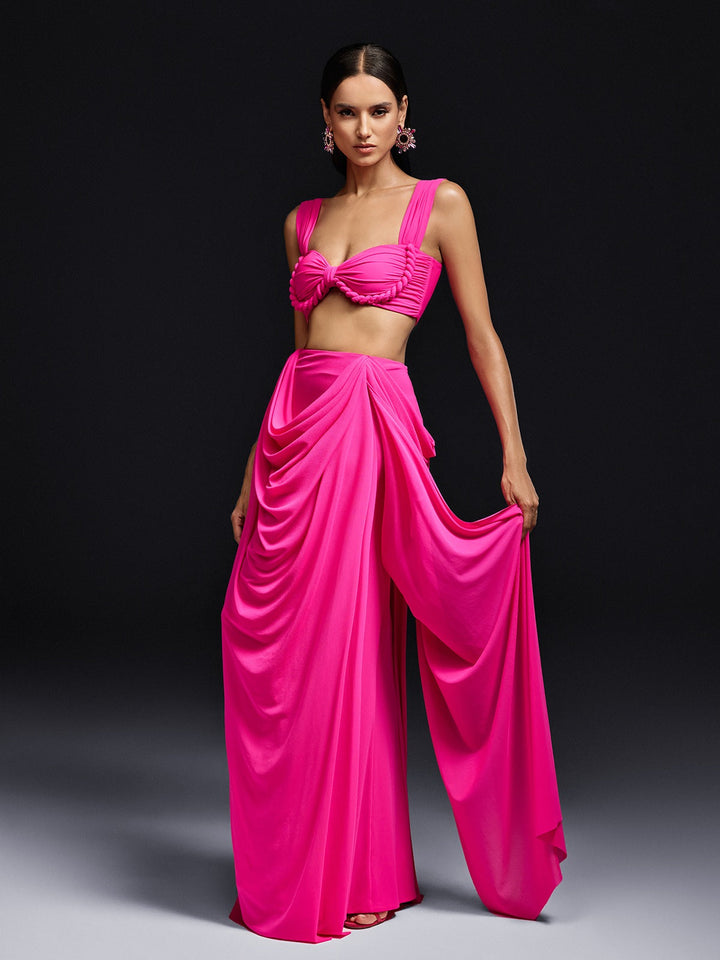 Zestaw marszczonej spódnicy bez rękawów Katriel