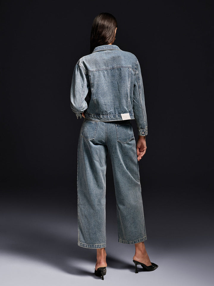 Komplet kurtki jeansowej Olliana Flower