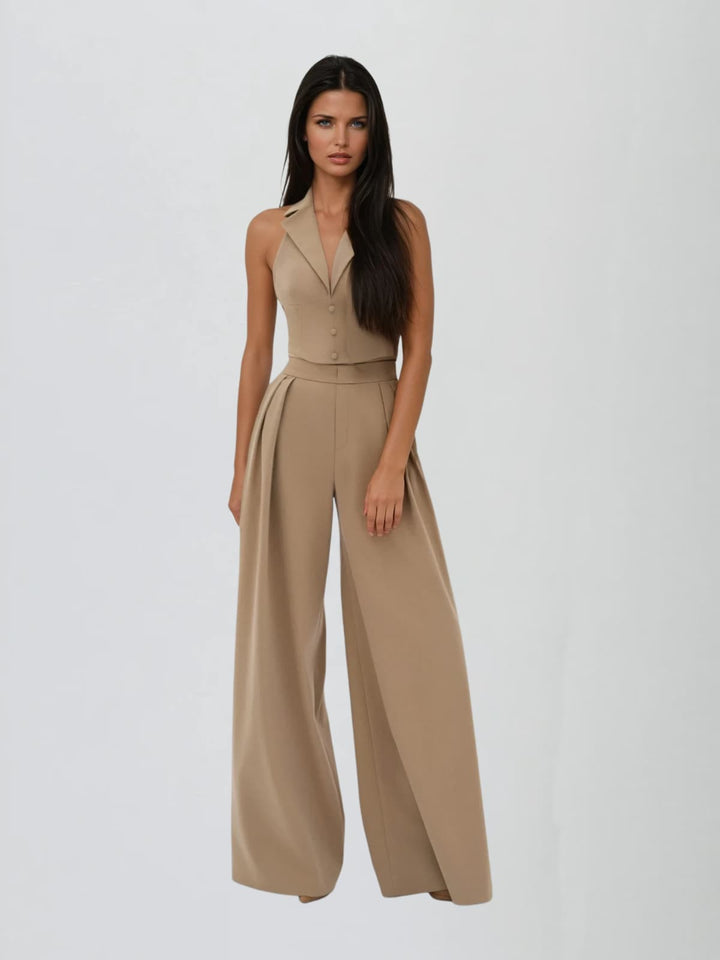 Pacino Folded Collar Pants Set