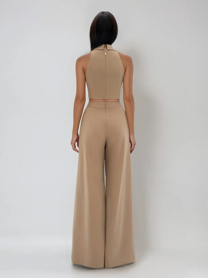 Pacino Folded Collar Pants Set