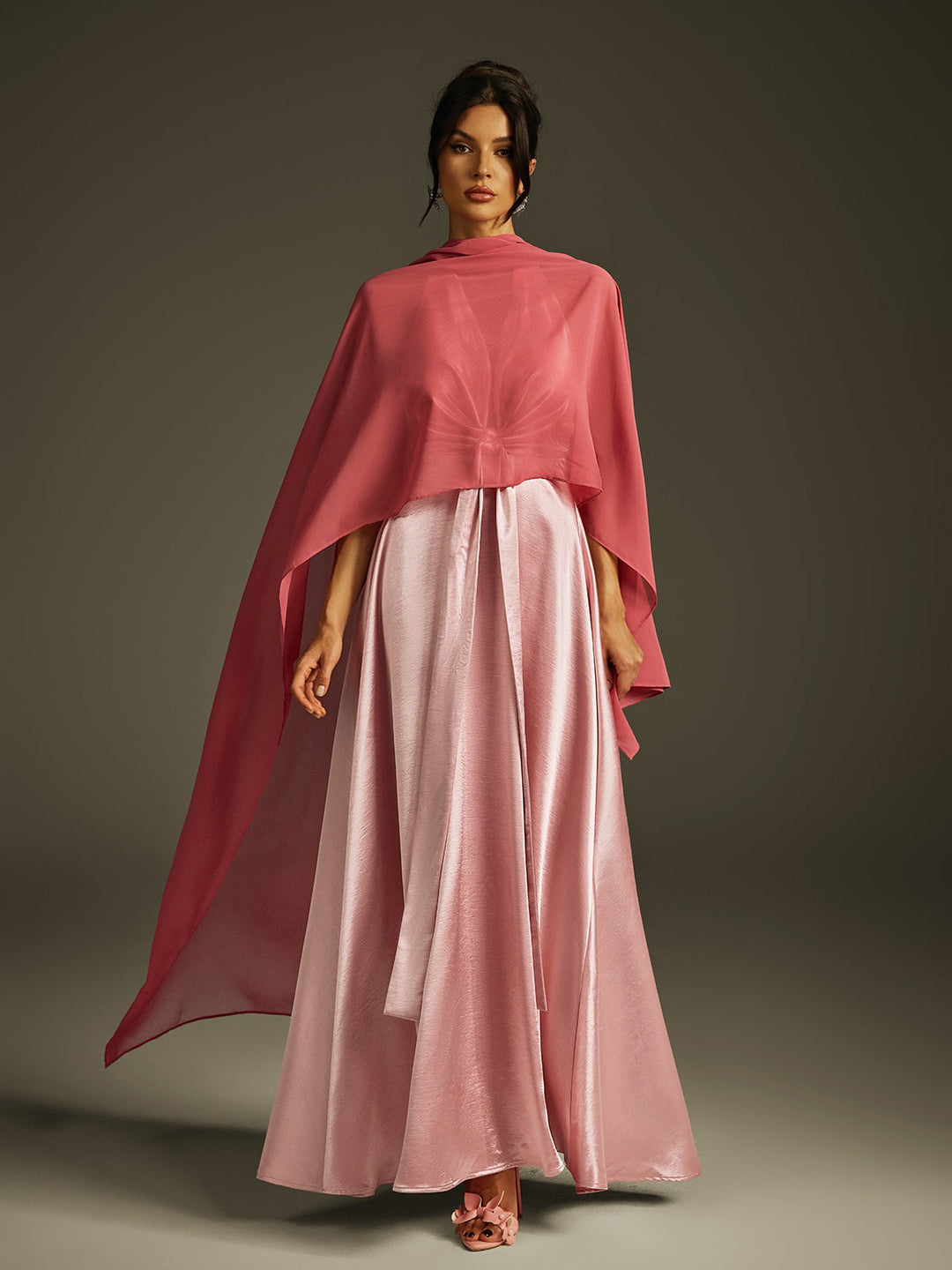 Vexmir Backless Shawl Maxi Dress