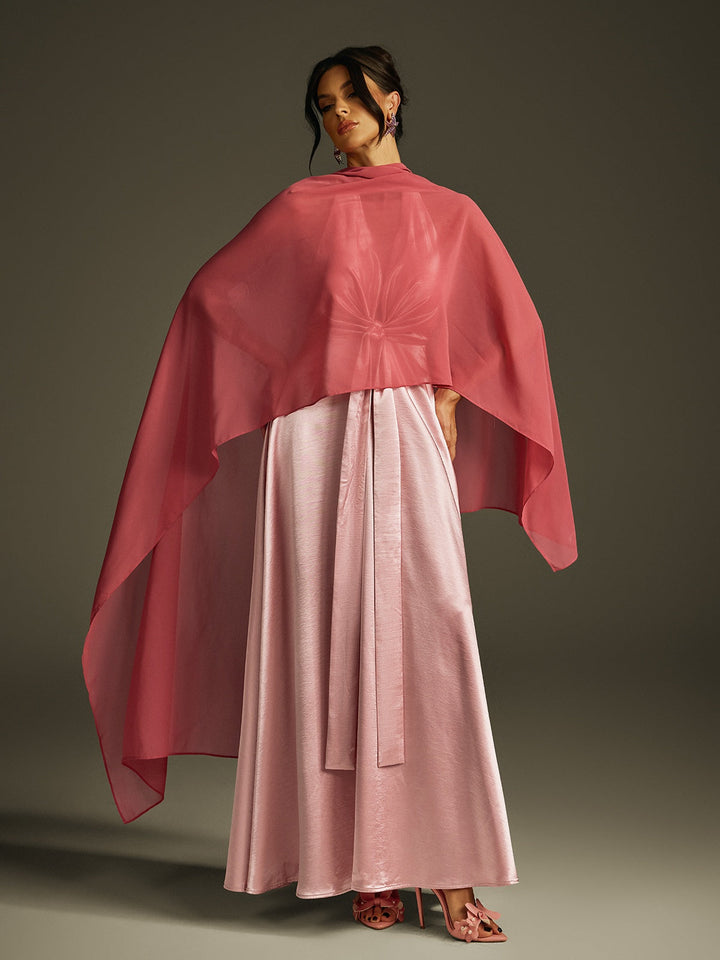 Vexmir Backless Shawl Maxi Dress