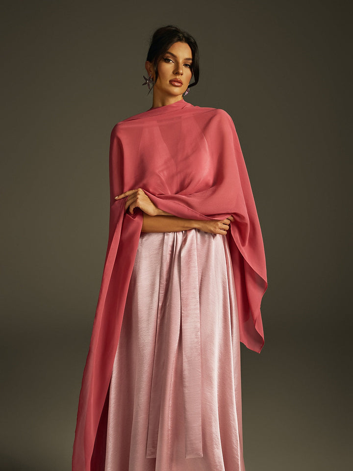 Vexmir Backless Shawl Maxi Dress