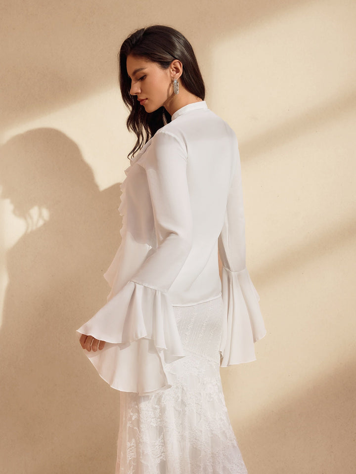 Waelyx Long Sleeve Ruffle Top