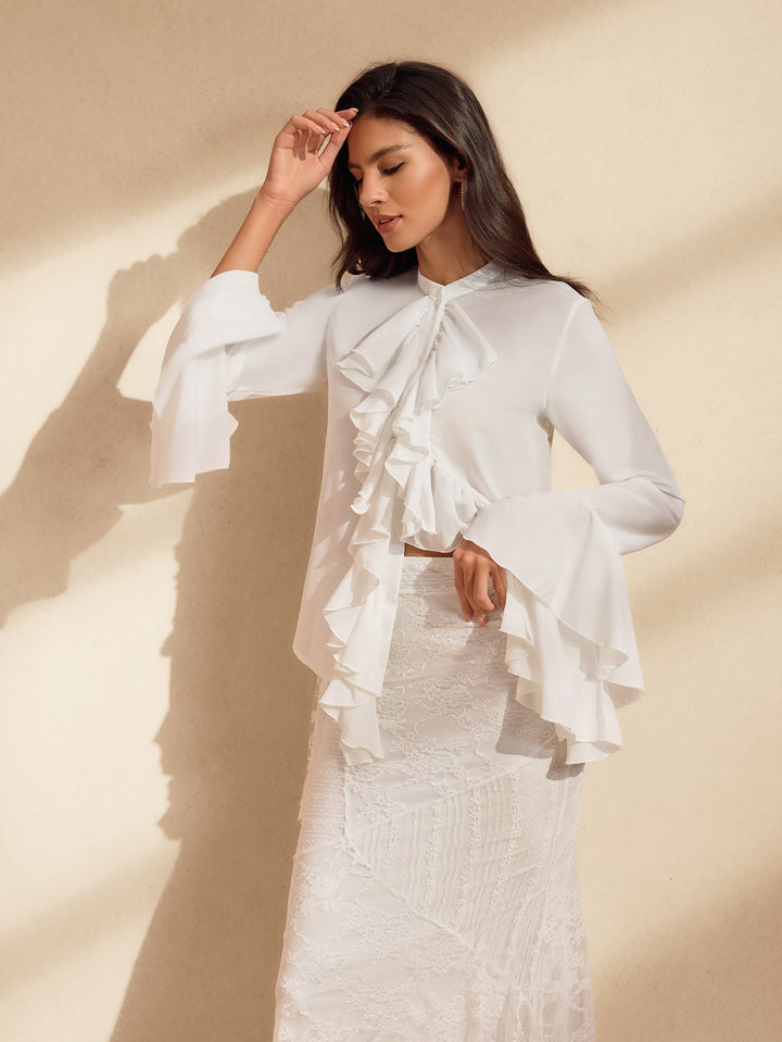 Waelyx Long Sleeve Ruffle Top