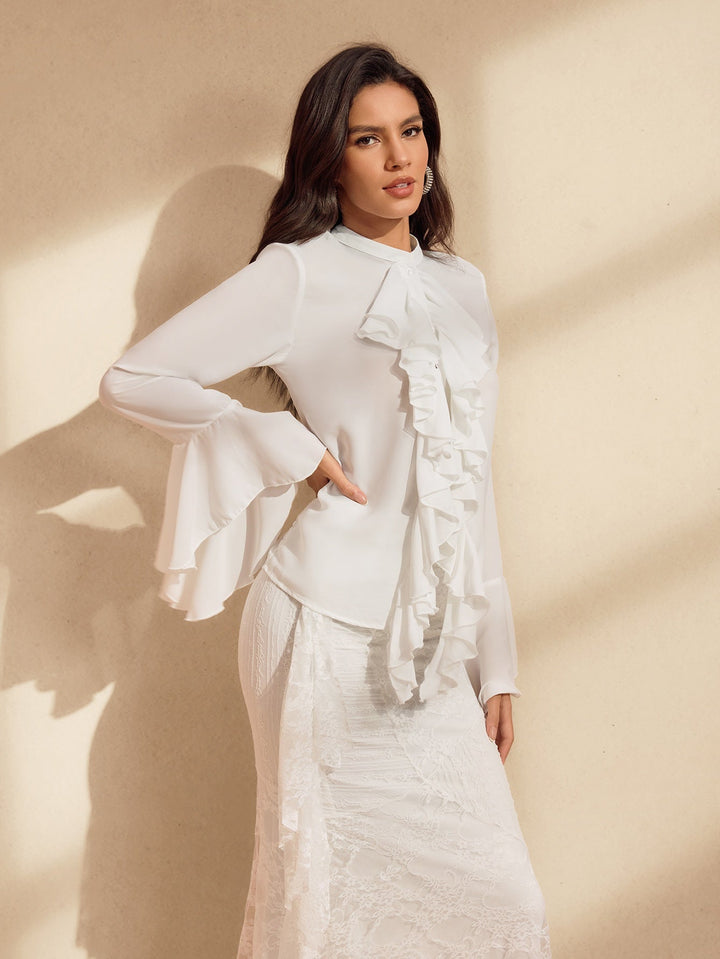 Waelyx Long Sleeve Ruffle Top