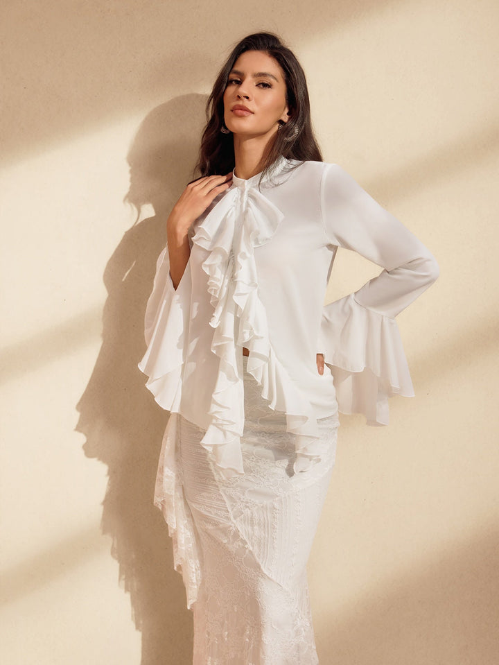 Waelyx Long Sleeve Ruffle Top