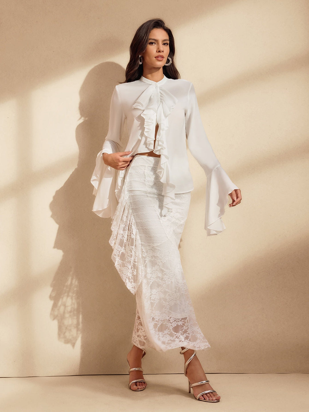 Waelyx Long Sleeve Ruffle Top