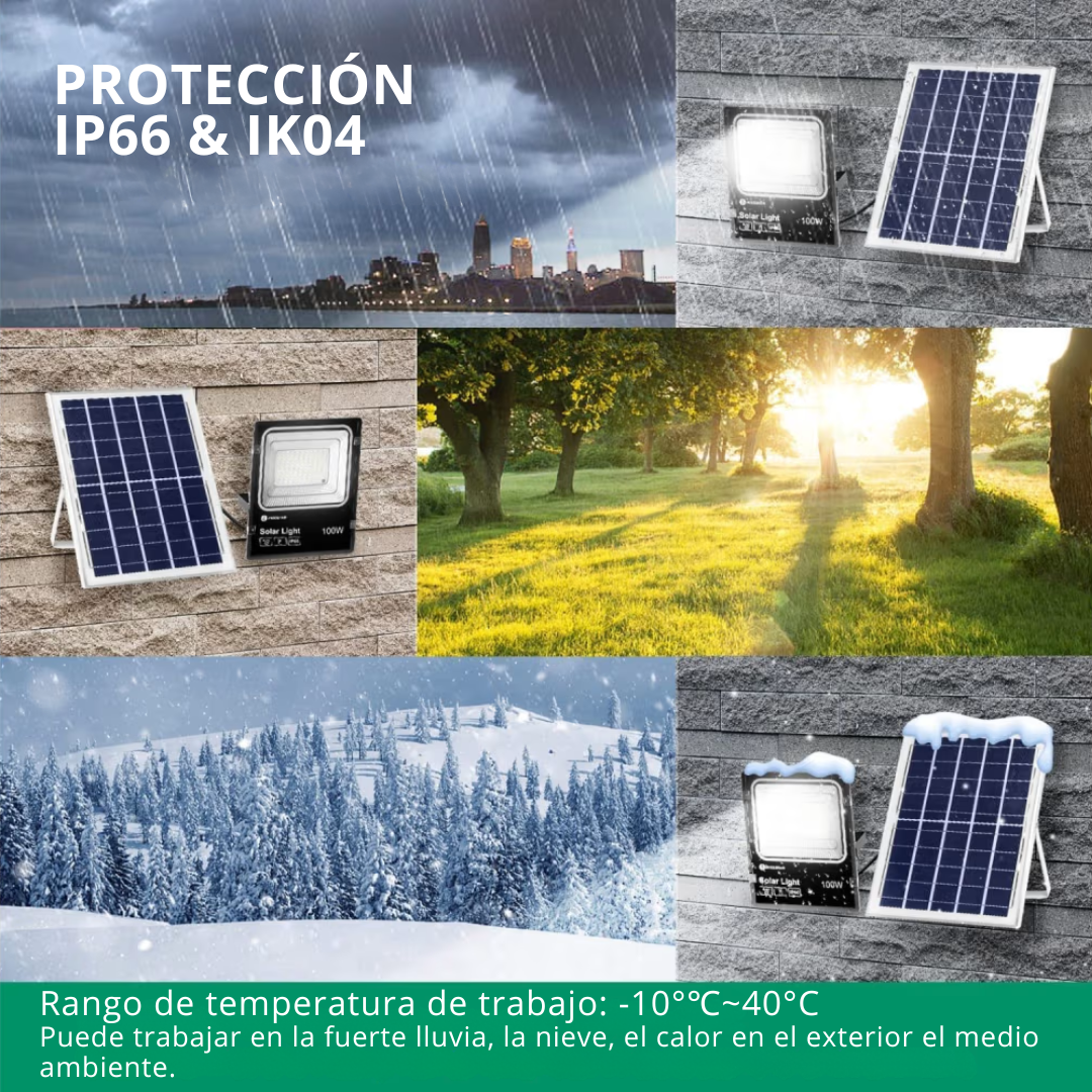 Foco Led con Panel Solar