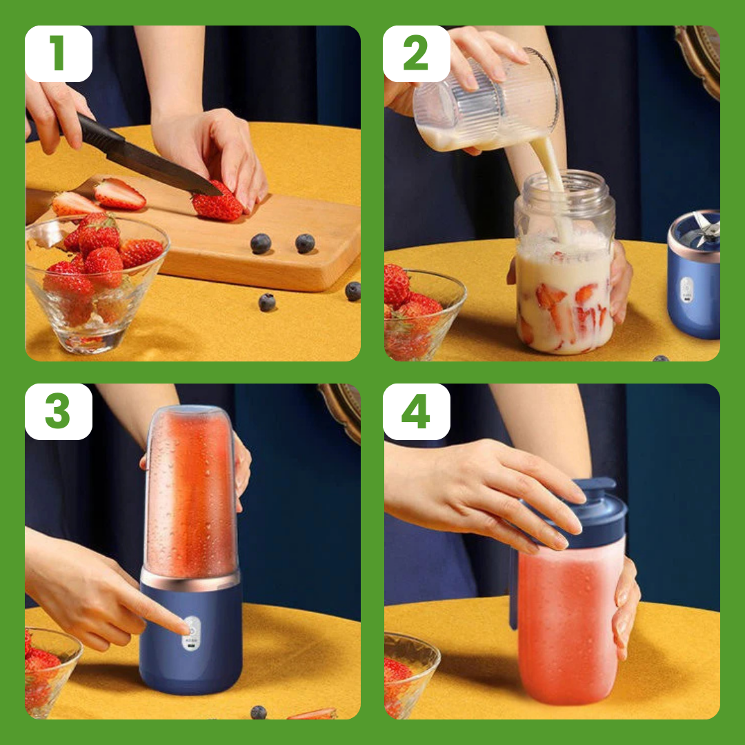 Batidora Portátil con Dos Vasos