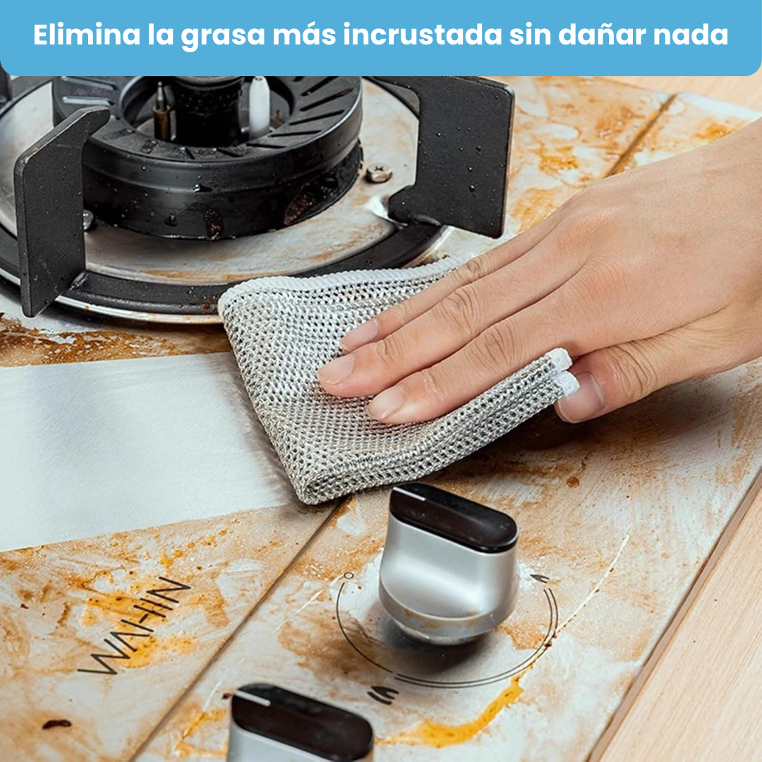 Paños de Acero Quita Grasa de DobleCapa