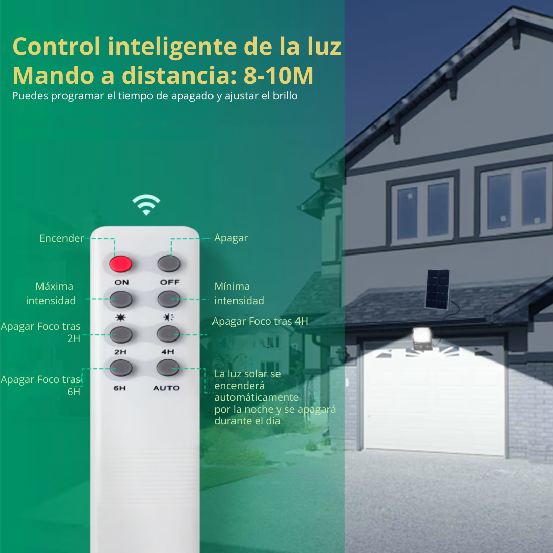 Foco Led con Panel Solar